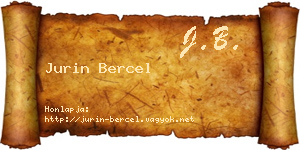 Jurin Bercel névjegykártya